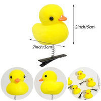 Yellow Duck Spring Hair Clips