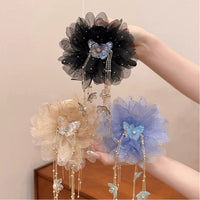 Mesh Bow Sequins Hair Claw