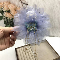 Mesh Bow Sequins Hair Claw