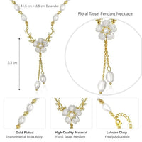 Luxury Pearl Flower Pendant Necklace