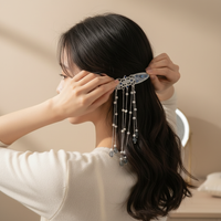 Double Side Women Tassel Hair Clips
