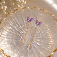 Women Butterfly Tassel Earrings