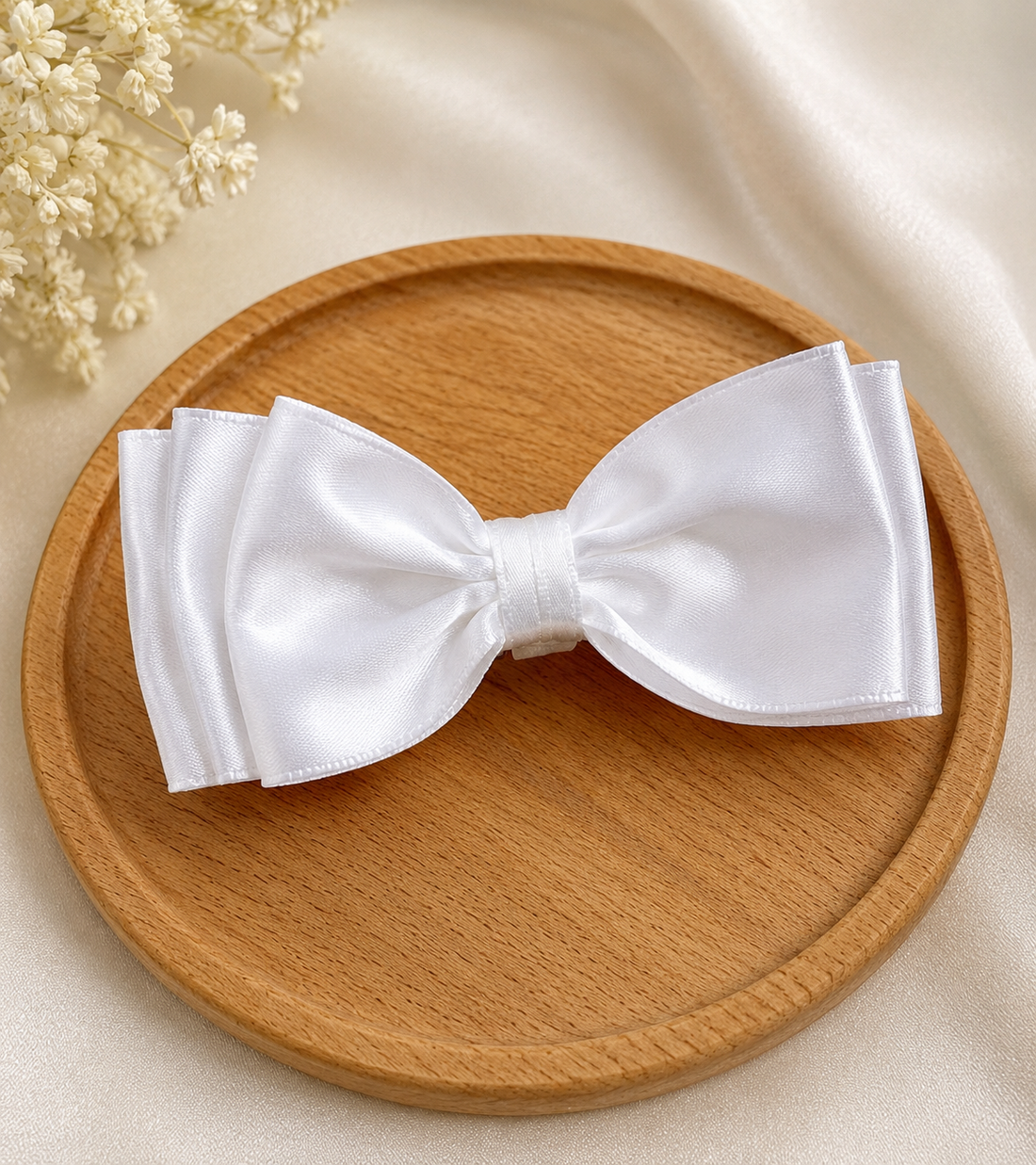 Classic Double Layered Hair Bow Clip.