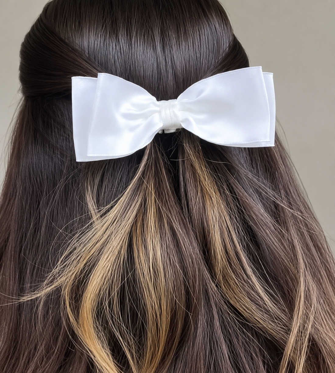 Classic Double Layered Hair Bow Clip.