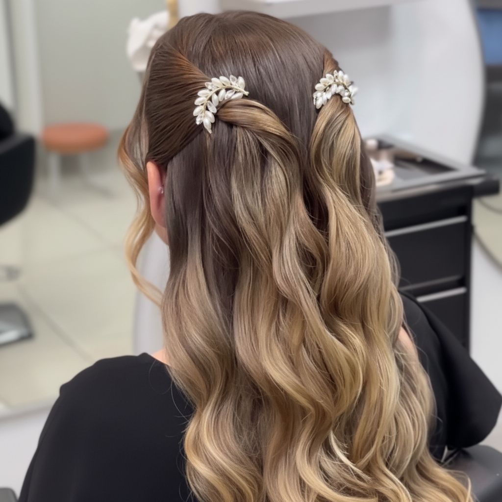 Elegant Pearl Vine Blossom Hair Pins