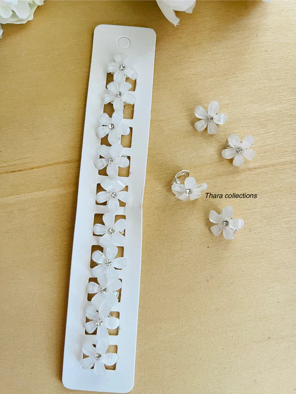 Crystal Bloom Mini Hair Clips