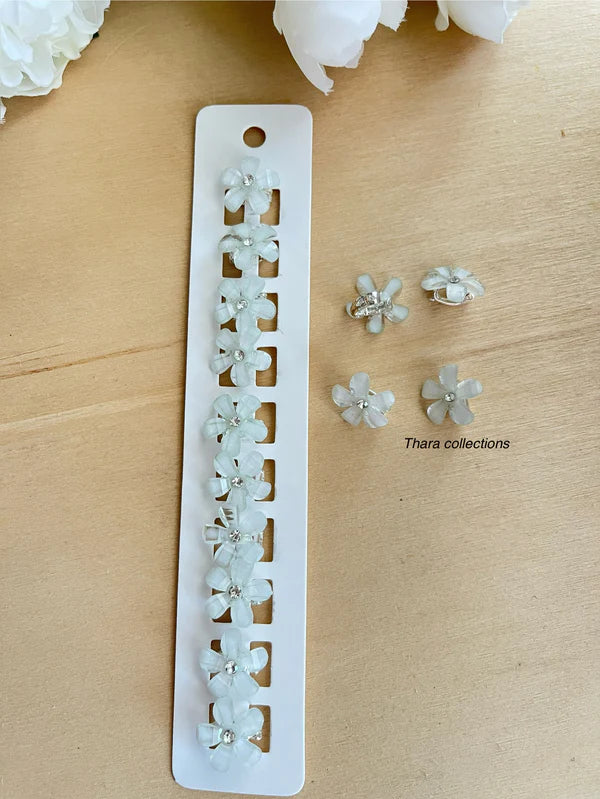 Crystal Bloom Mini Hair Clips