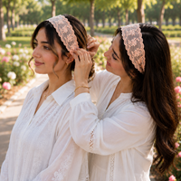 Delicate Flower Design Lace Headband