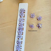 Crystal Bloom Mini Hair Clips