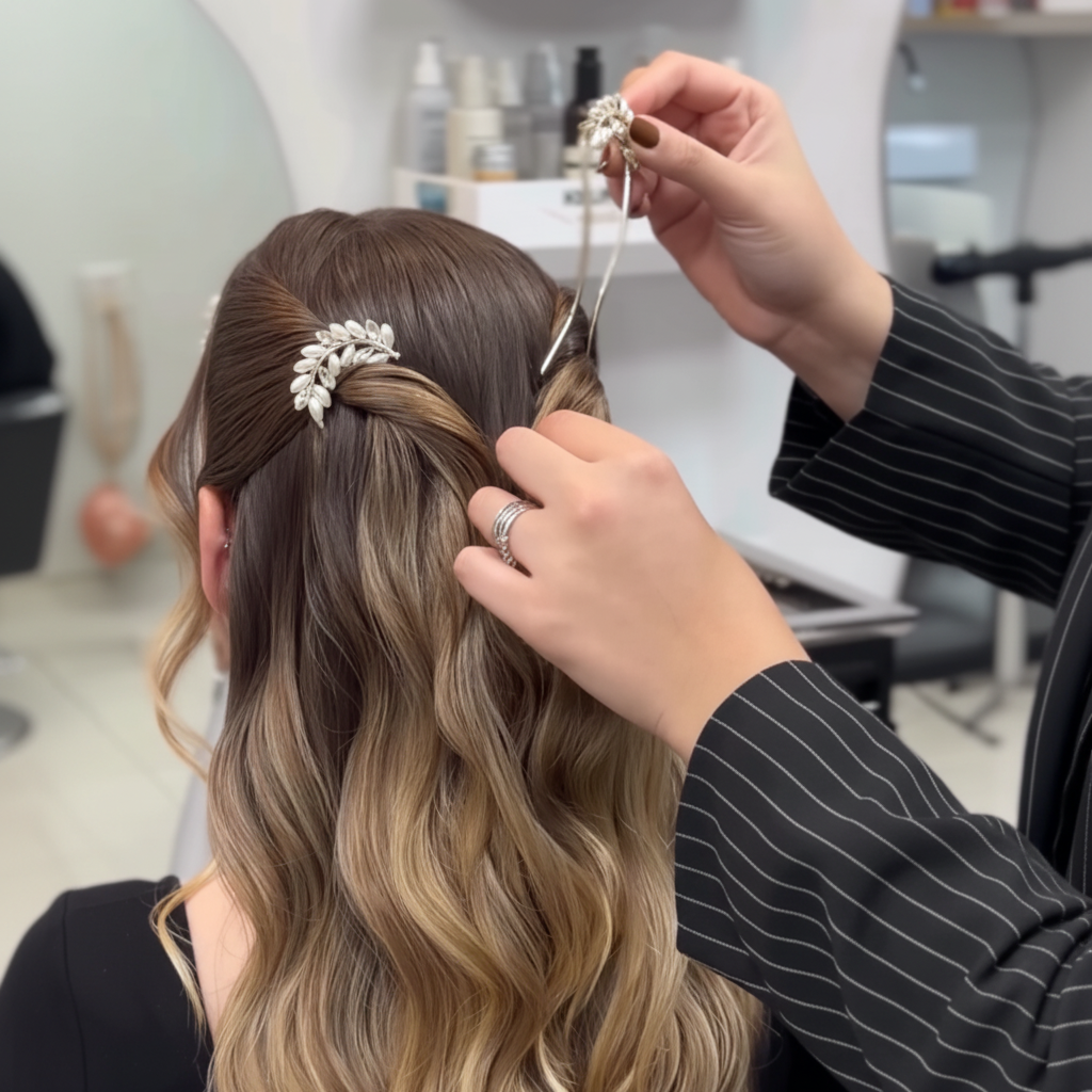 Elegant Pearl Vine Blossom Hair Pins