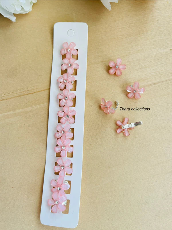 Crystal Bloom Mini Hair Clips