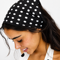 Women's Elastic Polka Dot Headscarf.
