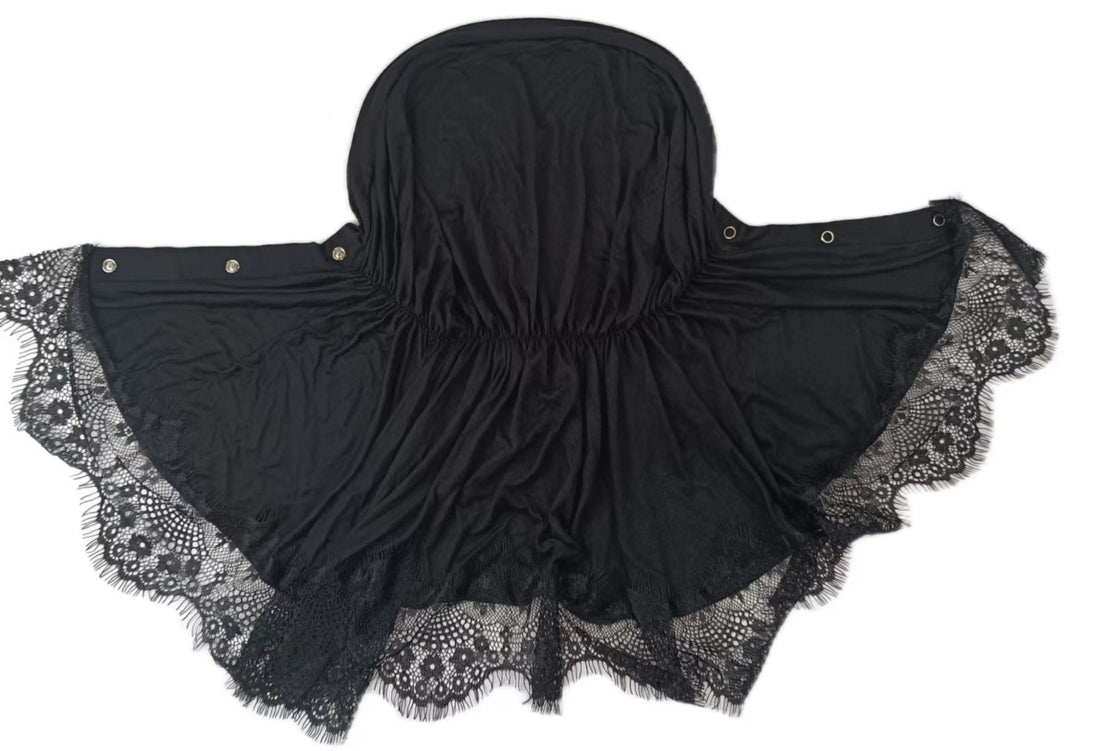 Elegant Lace Collar Hijab Cap