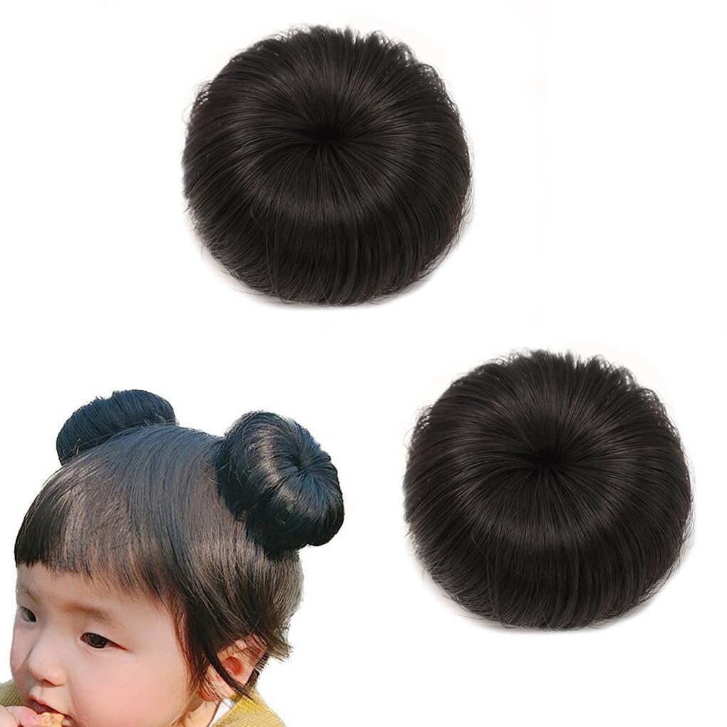 Donut Bun Short Ponytail Wig