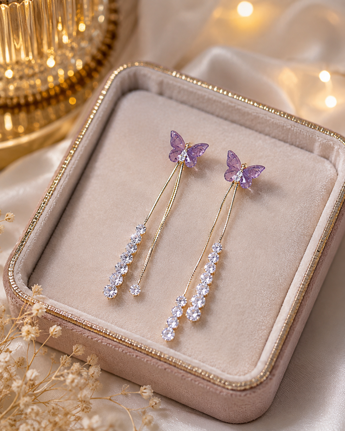 Women Butterfly Tassel Earrings