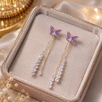 Women Butterfly Tassel Earrings