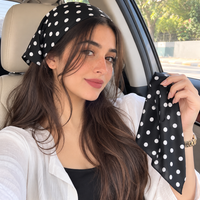 Women's Elastic Polka Dot Headscarf.