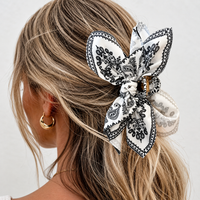 Cashew Hair Mesh Bow Hair Clip
