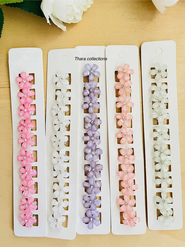 Crystal Bloom Mini Hair Clips