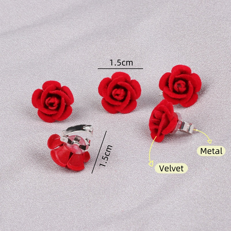 Rose Flower Hair Clips