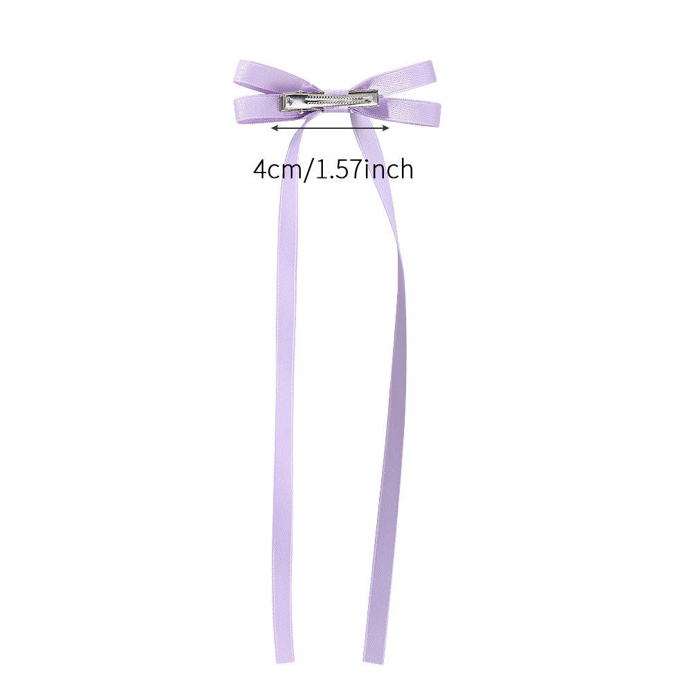 Red Tassel Ribbon Bow Hair Clips