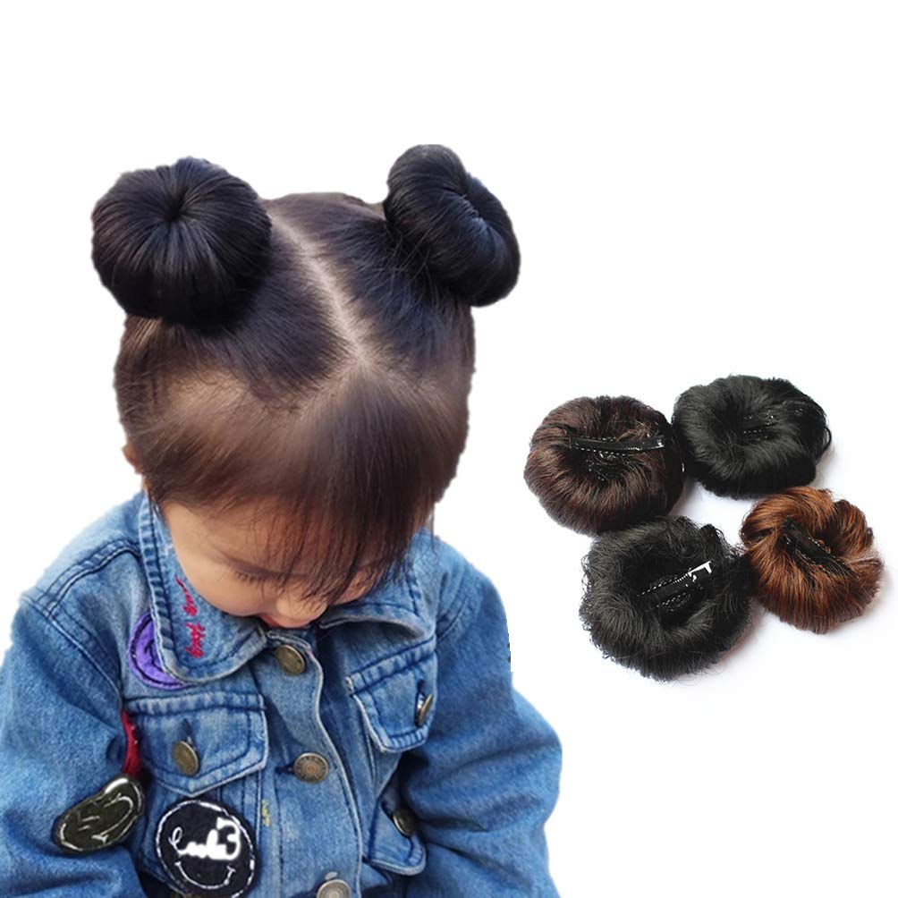 Donut Bun Short Ponytail Wig