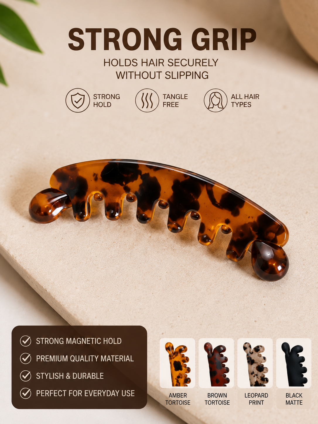 Premium Non-Slip Banana Hair Clip