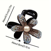 Elegant Acrylic Flower Hair Claw Clip