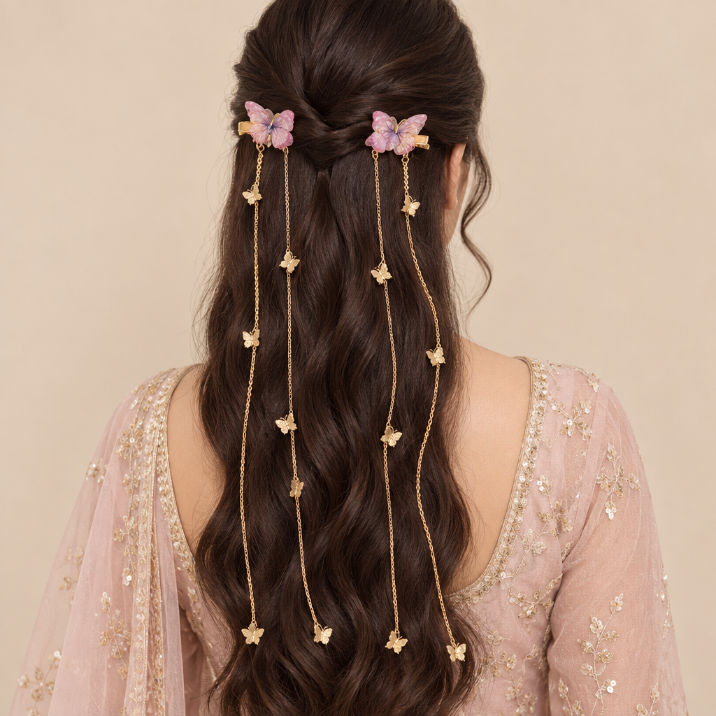 Classic Long Chain Butterfly Hair Clip