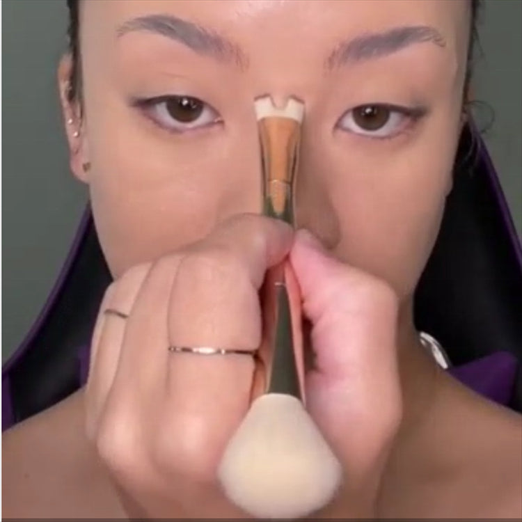 2-in-1 Makeup U-Shaped Brush for Nose Contouring