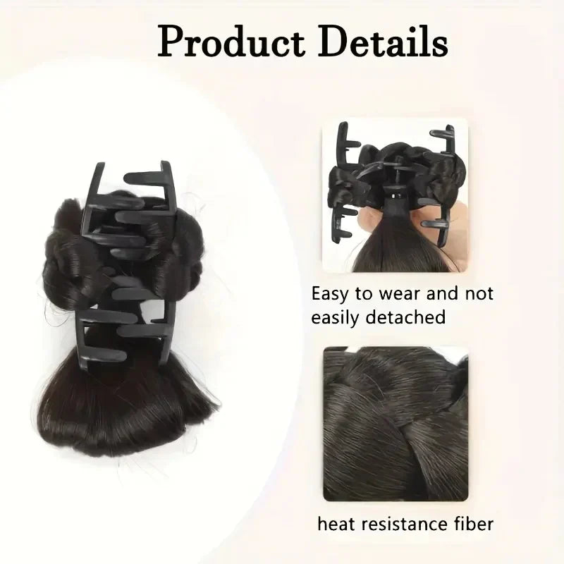 Chic Synthetic Hair Bun Clip