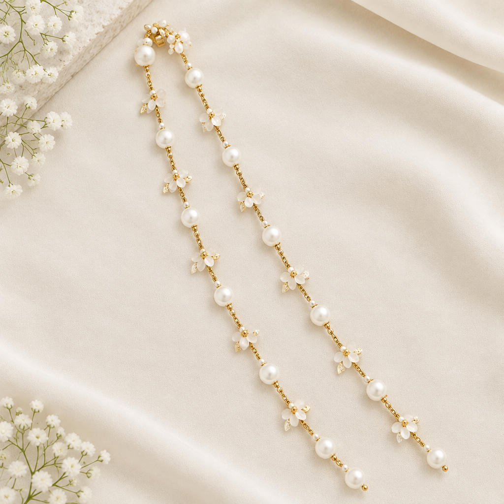 Graceful Pearl Style Hair Vine Accessory for Women