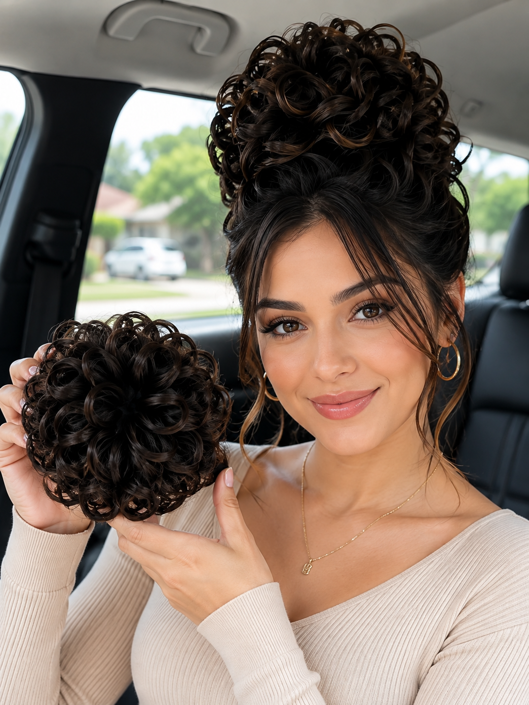 Synthetic Angel Style Messy Bun