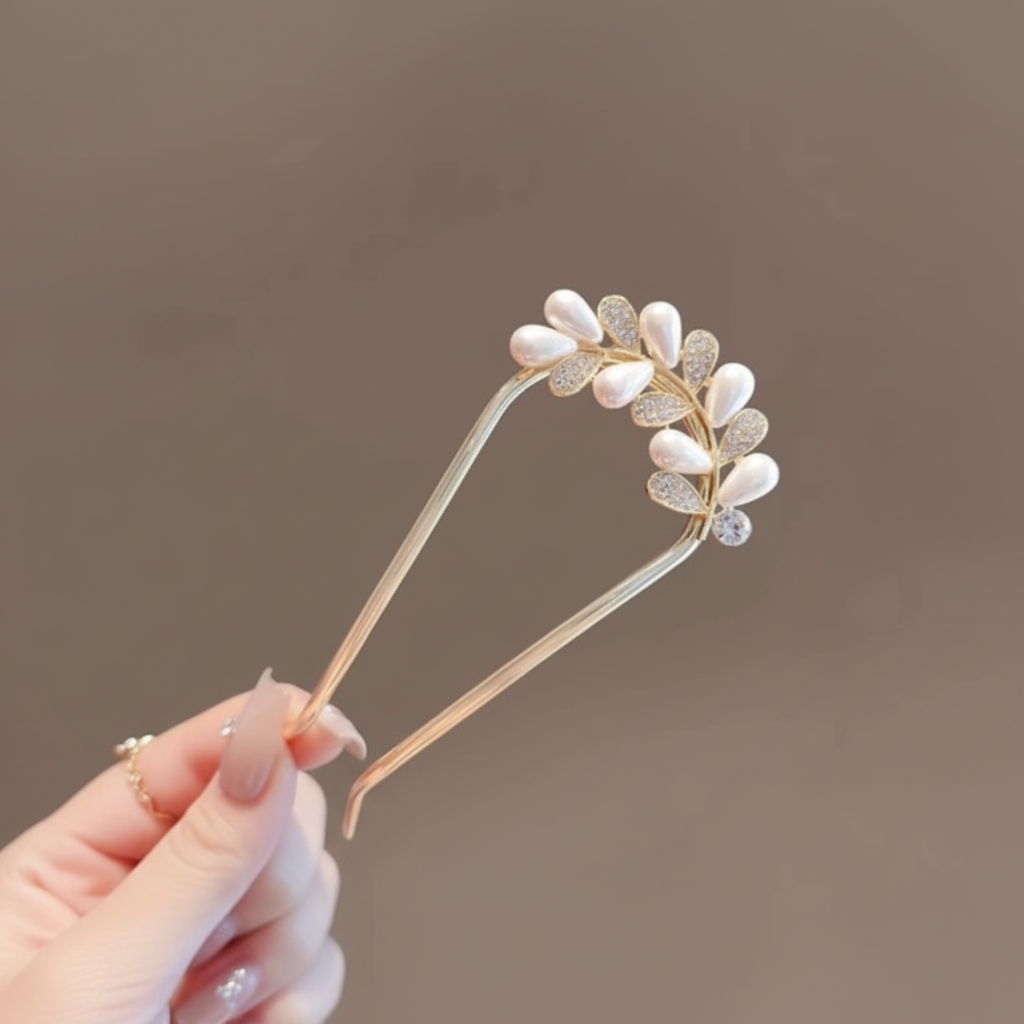 Elegant Pearl Vine Blossom Hair Pins