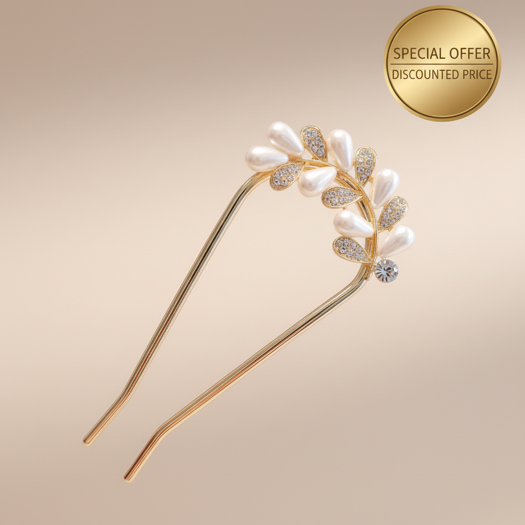 Elegant Pearl Vine Blossom Hair Pins
