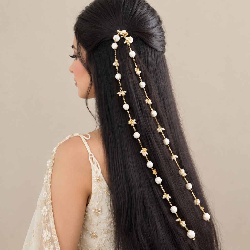 Graceful Pearl Style Hair Vine Accessory for Women