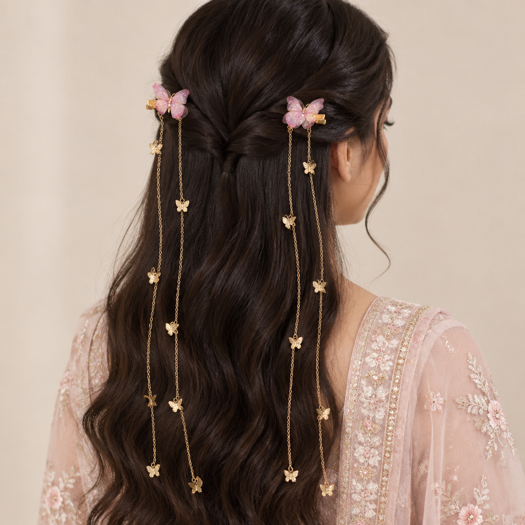 Classic Long Chain Butterfly Hair Clip