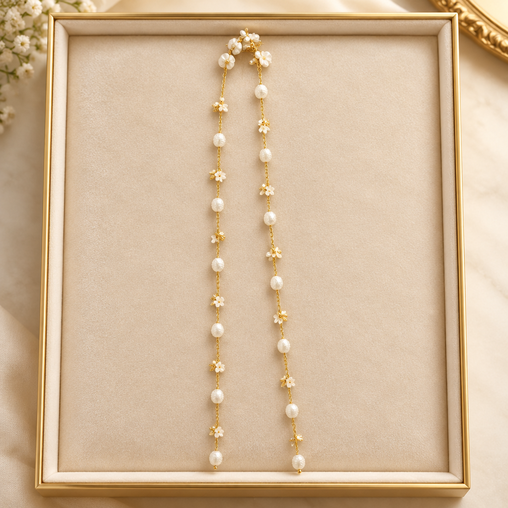 Graceful Pearl Style Hair Vine Accessory for Women