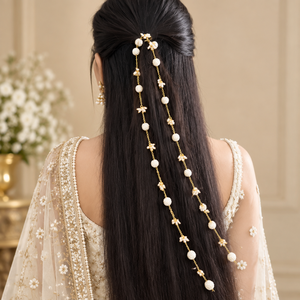 Graceful Pearl Style Hair Vine Accessory for Women