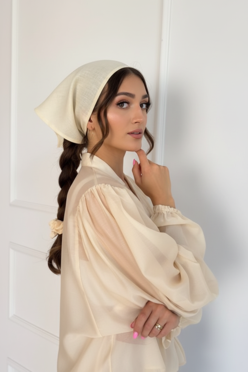 Floral Style Hair Wrap Headscarf