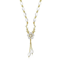 Luxury Pearl Flower Pendant Necklace